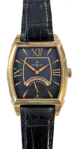 Lot 401 - Perrelet - A Swiss 18ct gold 'Retrograde' limited edition 24/25 wristwatch