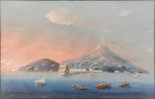 Lot 263 - Neapolitan School, 19th Century 'Veduta...