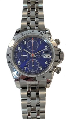 Lot 409 - Tudor - A steel 'Prince Date' chronograph wristwatch
