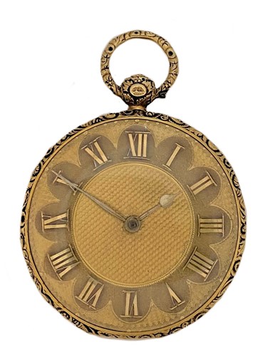Lot 323 - Robert Molyneaux, London - An 18ct gold open faced pocket watch