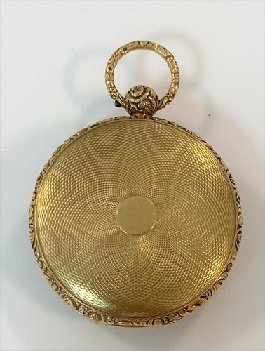 Lot 323 - Robert Molyneaux, London - An 18ct gold open faced pocket watch