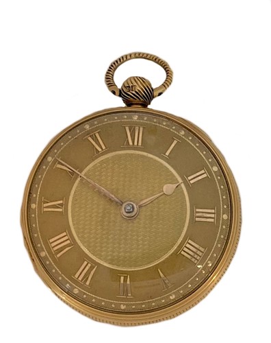 Lot 334 - Desbios & Wheeler, London - An early 19th century 18ct gold open faced pocket watch