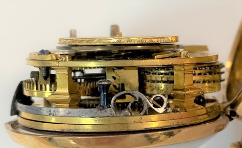 Lot 291 - H. Betterton, London - A mid 18th century 22ct gold pair cased pocket watch