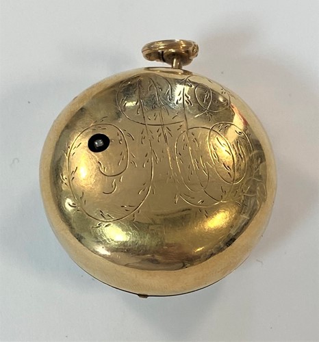 Lot 291 - H. Betterton, London - A mid 18th century 22ct gold pair cased pocket watch