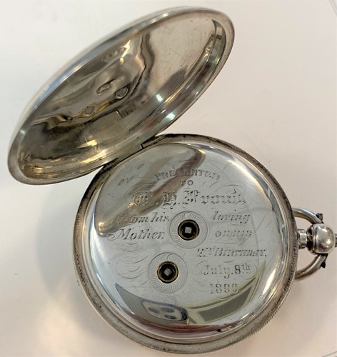 Lot 317 - J.W. Benson, London - A Victorian Sterling silver full hunter pocket watch