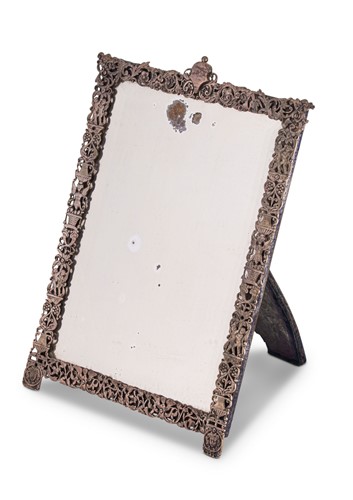 Lot 588 - A Victorian silver framed dressing table mirror