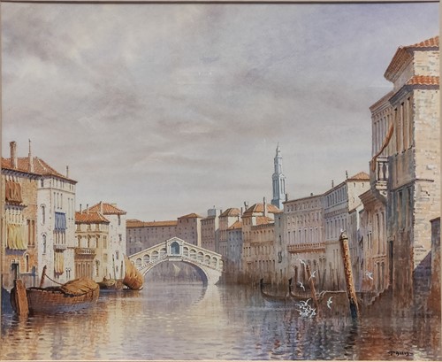 Lot 332 - Peter Allis (b1944) Rialto Bridge, Venice...