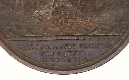 Lot 234 - Admiral of the Fleet Richard Howe, 1st Earl Howe, 1725-1799, bronze medal, 1794