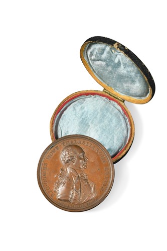 Lot 234 - Admiral of the Fleet Richard Howe, 1st Earl Howe, 1725-1799, bronze medal, 1794