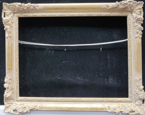 Lot 378 - Modern ornate gilt gesso rectangular picture...