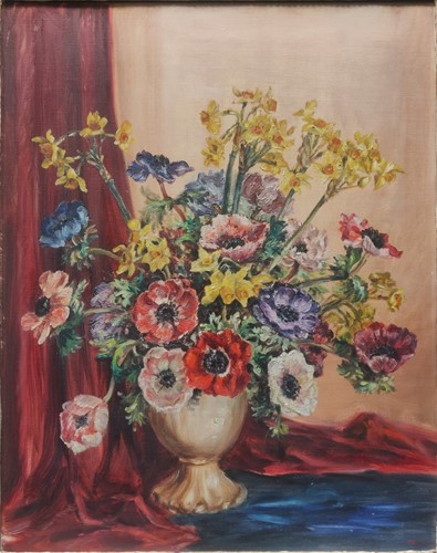 Lot 287 - Arnaud, 20th century Flowers in a vase oil on...