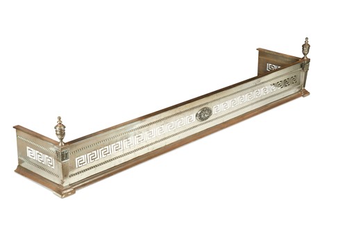 Lot 420 - A George III polished steel fender