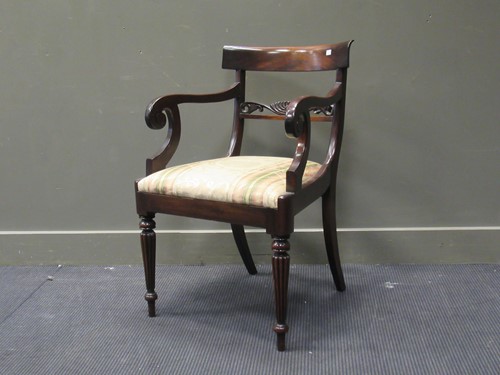 Lot 425 - A Regency mahogany armchair