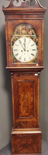 Lot 431 - A J.Gibb Strathaven longcase clock with Roman...
