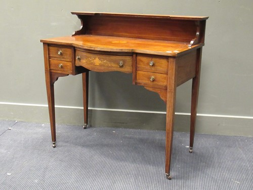 Lot 504 - A late Victorian rosewood and inlaid dressing...
