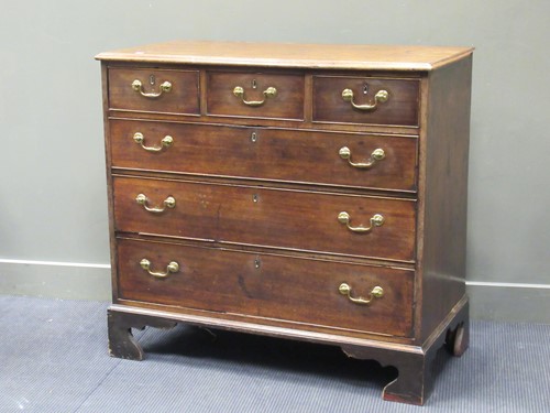 Lot 413 - A George III mahogany chest of drawers, 101 x...