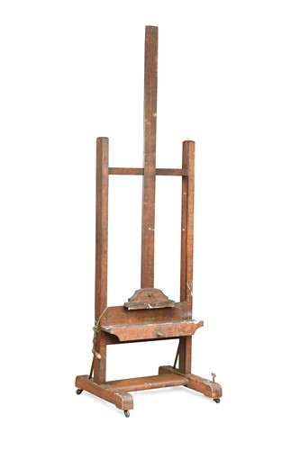 Lot 369 - An oak adjustable artist's easel by Roberson & Co London, circa 1900