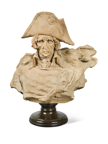 Lot 380 - Domenico Mastroianni (Italian, 1876–1962), a terracotta bust of Nelson