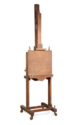 Lot 370 - A large Victorian mahogany adjustable artist's easel, by Newman of Soho Square London