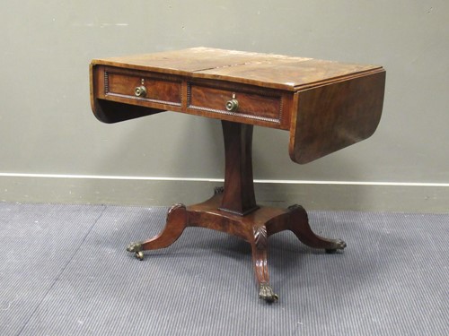 Lot 400 - A George IV mahogany sofa table, 80 x 90 x 66cm