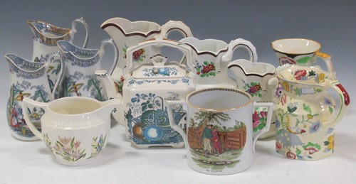 Lot 91 - A set of three graduated Victorian pottery...