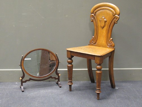 Lot 401 - A George III style toilet mirror and a...