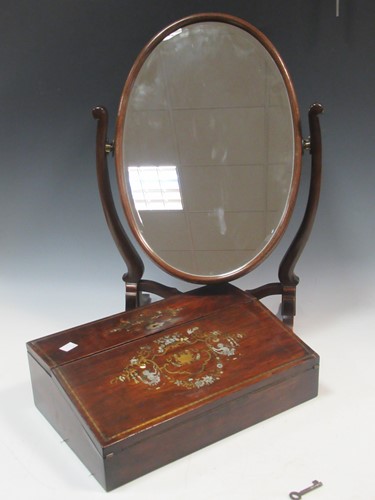 Lot 488 - A 19th century rosewood writing slope with...