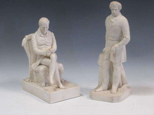 Lot 113 - Two Parian figures, one of the Duke of...
