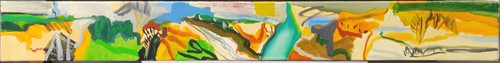 Lot 320 - Abstract Landscape Oil on Canvas 18.5 x 150cm