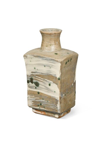 Lot 74 - William Marshall (1923-2007), a footed stoneware bottle vase