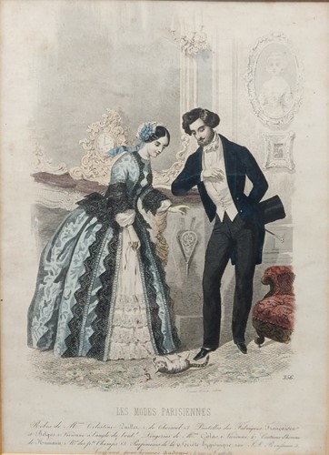 Lot 257 - Four Parisian fashion magazine prints; a print...