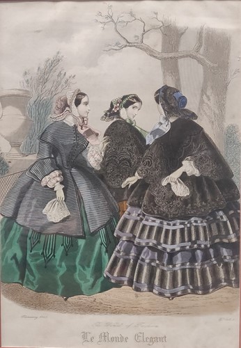 Lot 257 - Four Parisian fashion magazine prints; a print...