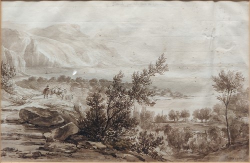 Lot 264 - Four 19th century figural pencil studies in...