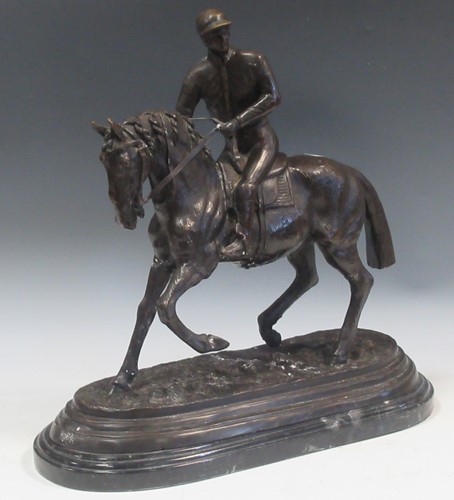 Lot 131 - After The Antique Jockey on Horseback, bronze...