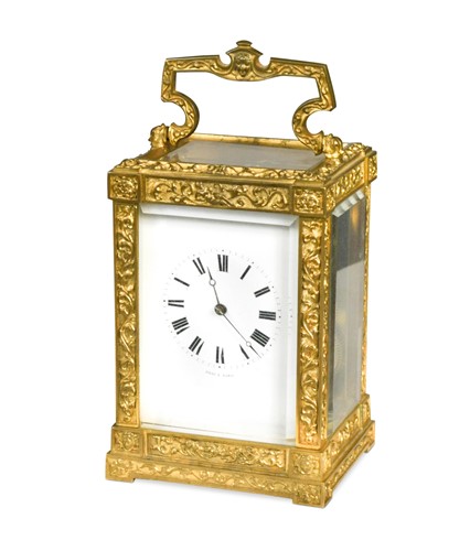 Lot 195 - An early French carriage clock 'Jules a Paris', circa 1840