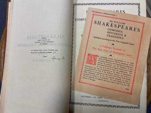 Lot 421 - SHAKESPEARE (William) Comedies, Histories, &...