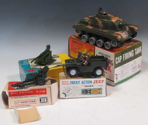 Lot 139 - Four 1960's/70's military toys by Corgi,Marx...