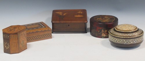 Lot 115 - A collection of various wooden boxes to...