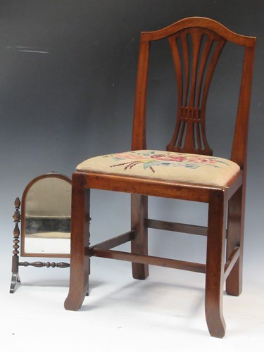 Lot 497 - A mahogany childs chair with pierced splat and...