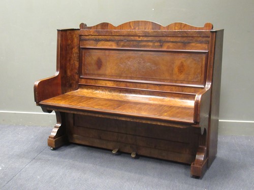 Lot 549 - A figured walnut settle adapted from a 19th...