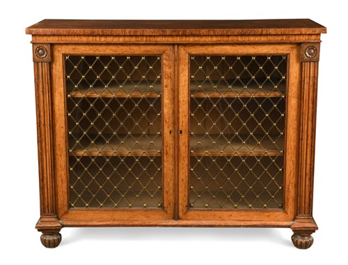 Lot 226 - A William IV oak dwarf bookcase