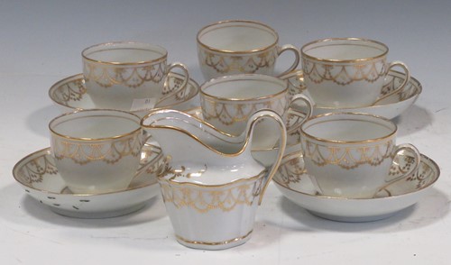 Lot 193 - Remains of a Machin porcelain tea service,...
