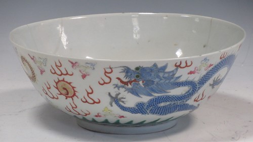 Lot 23 - A Chinese porcelain bowl decorated with a...