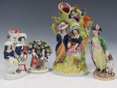 Lot 77 - A large collection of Staffordshire flatbacks...