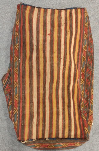 Lot 503 - A Shahsavan soumak cradle, 94 x 48 x 49cm