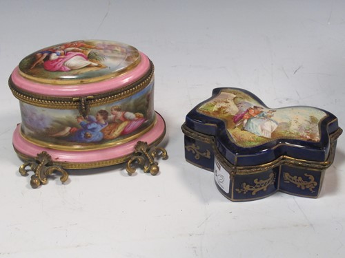 Lot 65 - A Rococco style pink and gilt bound scent...