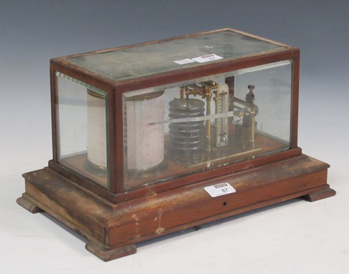 Lot 67 - A barograph by Ross of London, in a glazed...