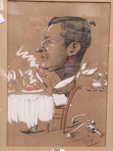 Lot 261 - Marcel Pic Signed original caricature of a...