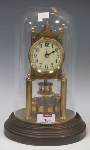 Lot 166 - A laquered brass Gustav Becker anniversary...