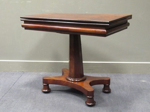 Lot 485 - A mahogany card table circa 1860, 75 x 93 x...